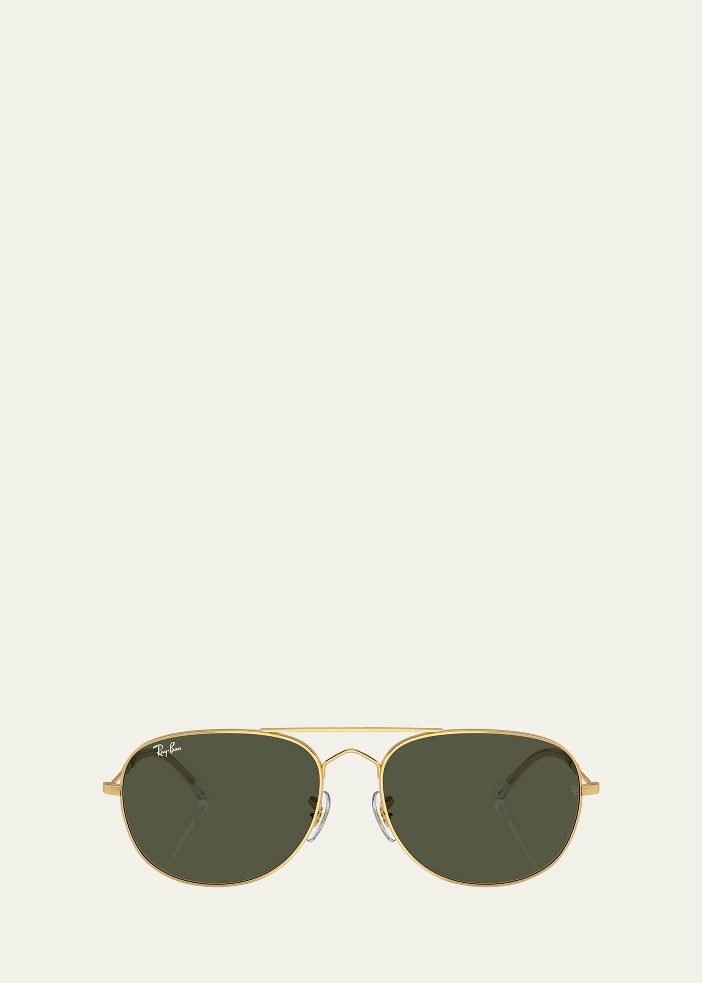 bain bridge metal aviator sunglasses, 57mm