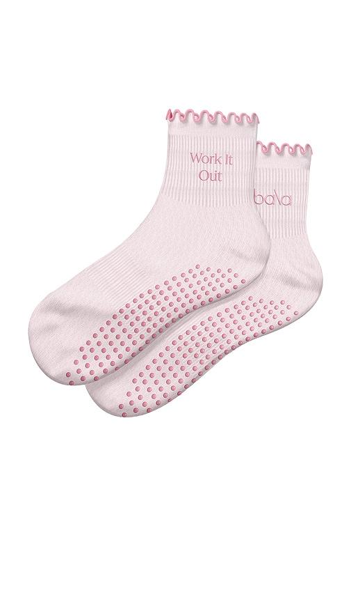 bala the frilly sock in blush.