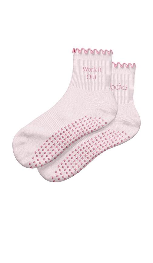 bala the frilly sock in blush.