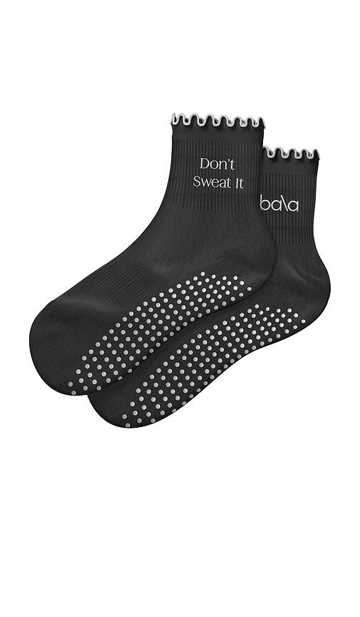 bala the frilly sock in charcoal.