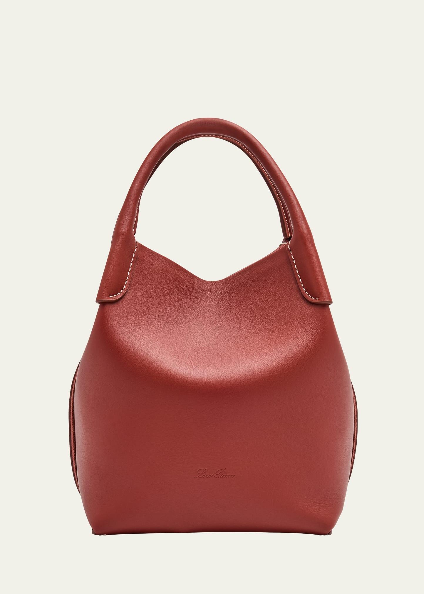 bale leather top-handle bag