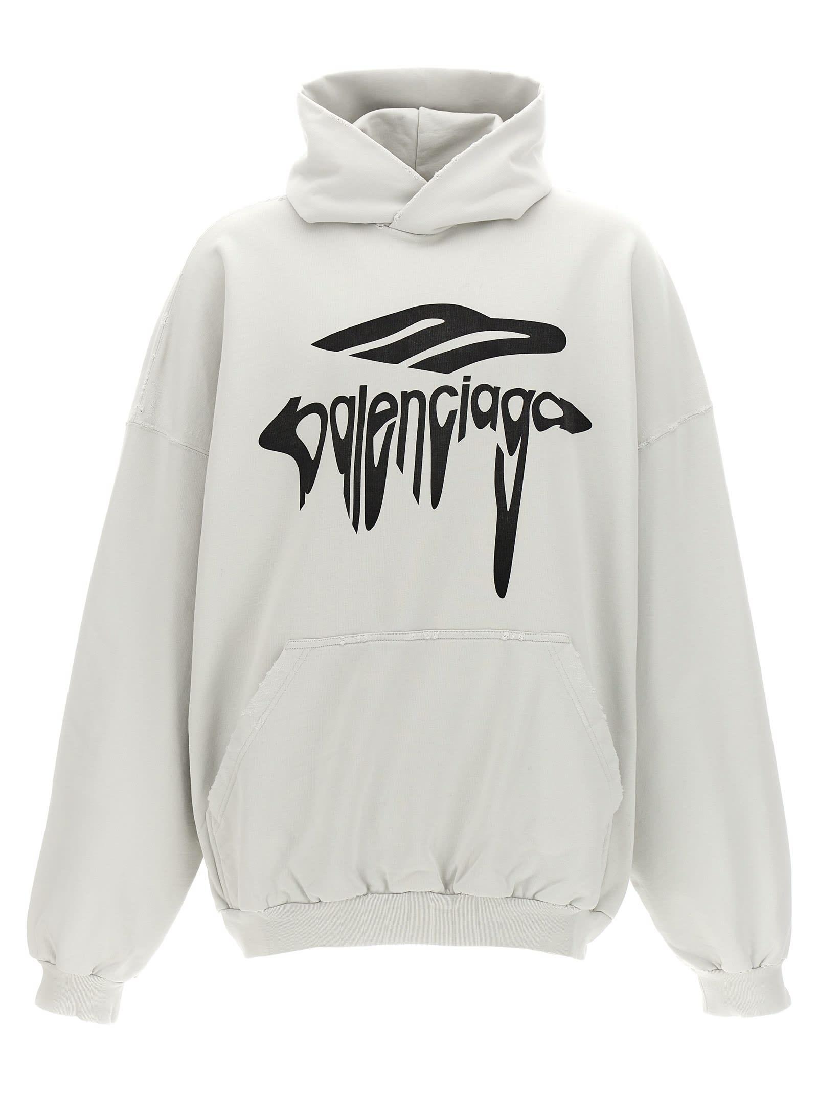 balenciaga 3b liquified hooded sweatshirt