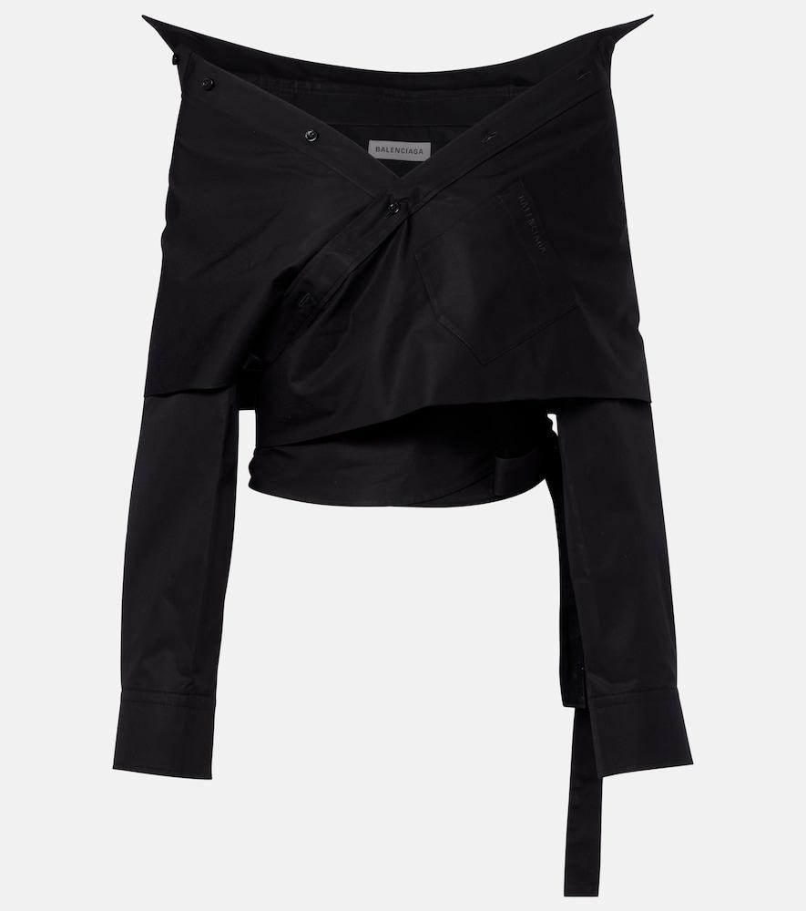 balenciaga asymmetric cotton top
