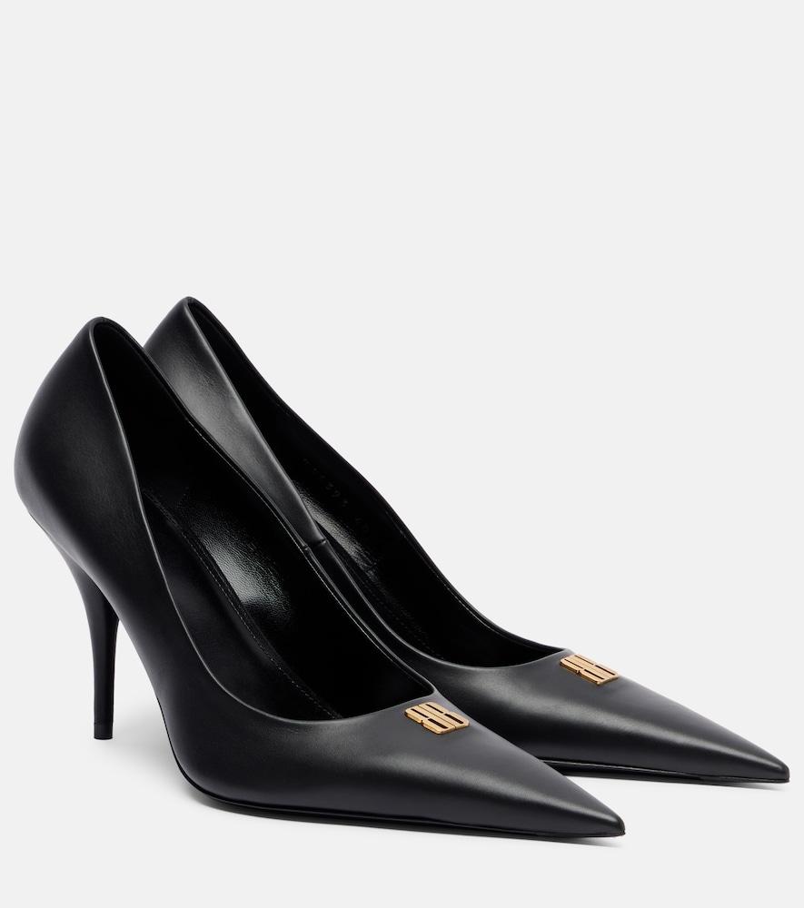balenciaga avenue bb editor 90 leather pumps