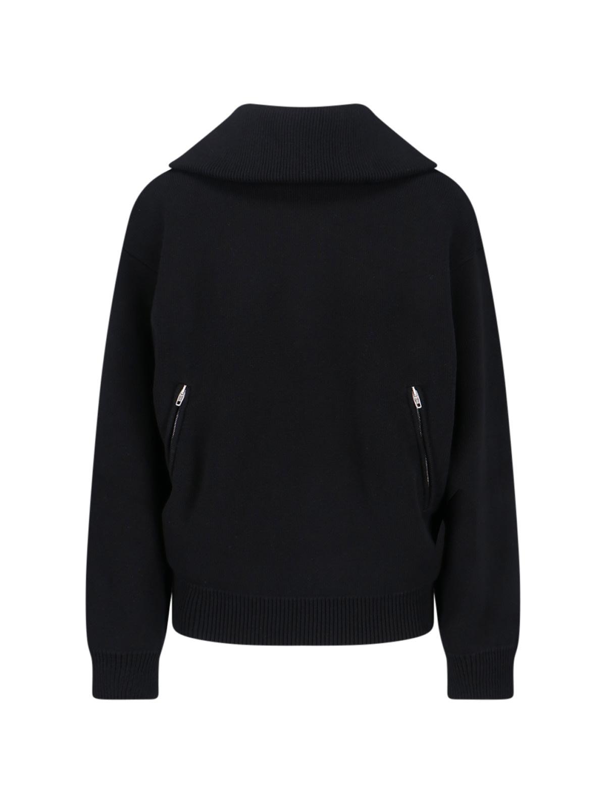 balenciaga back to front zip sweater