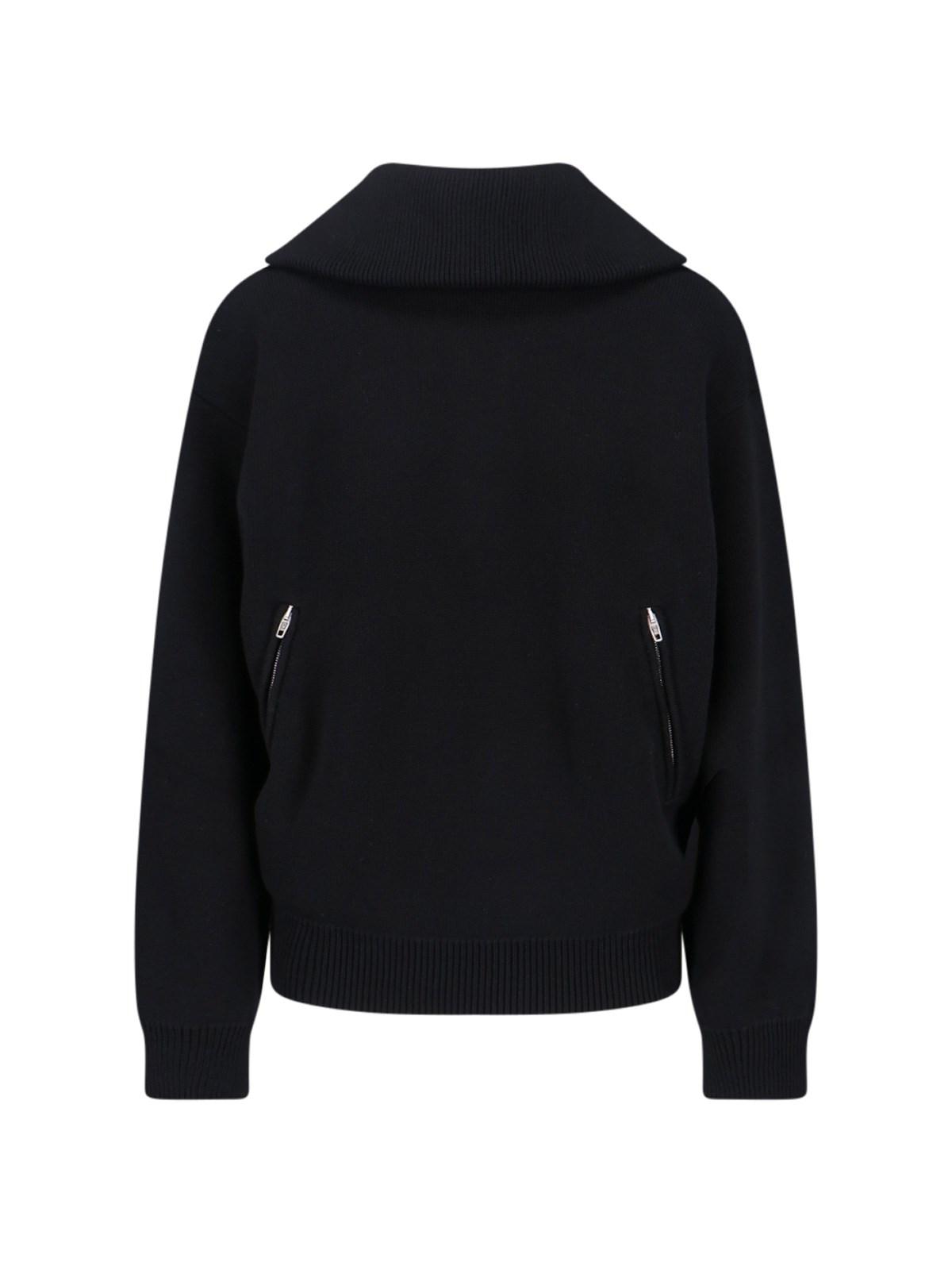balenciaga back to front zip sweater
