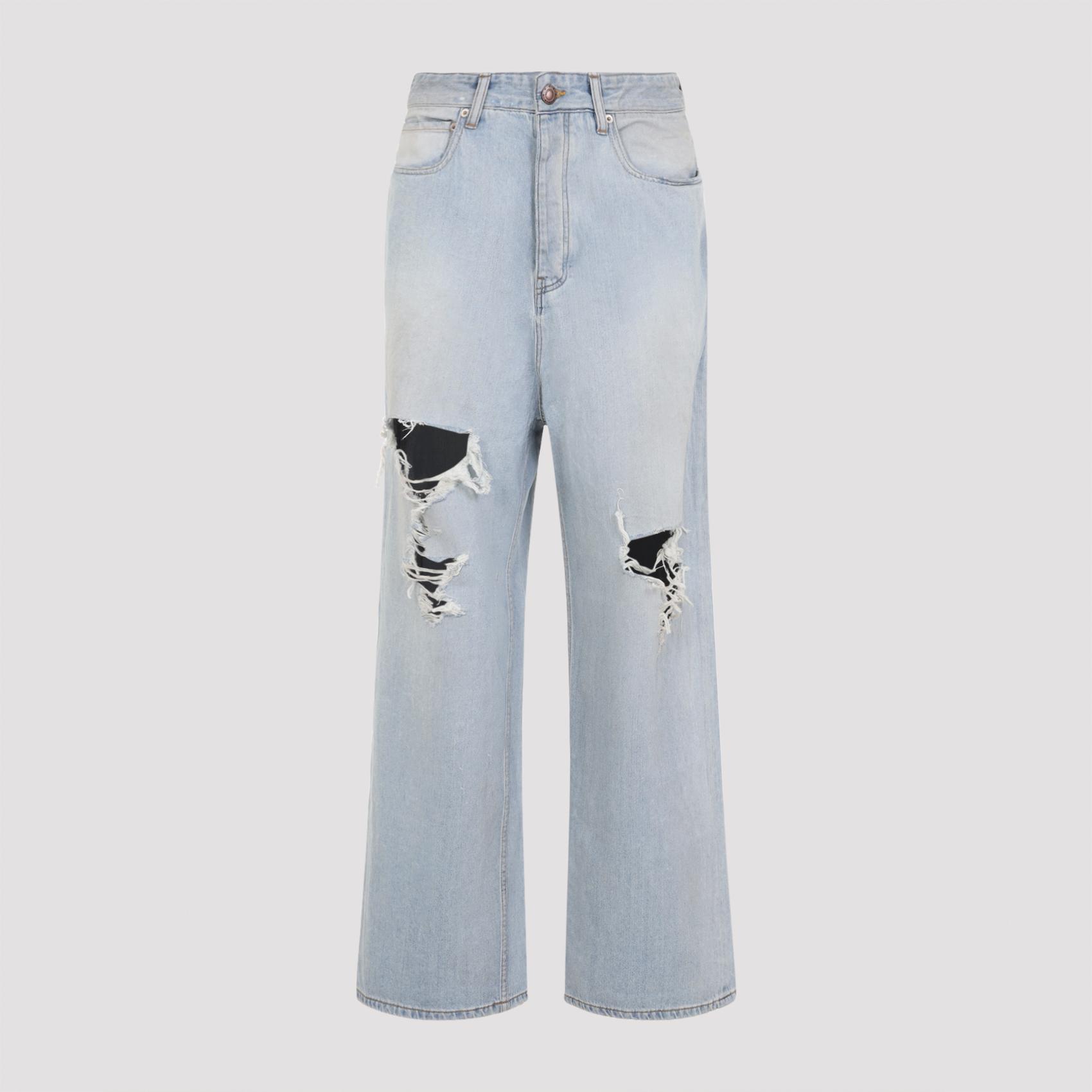 balenciaga baggy pants blue cotton - women