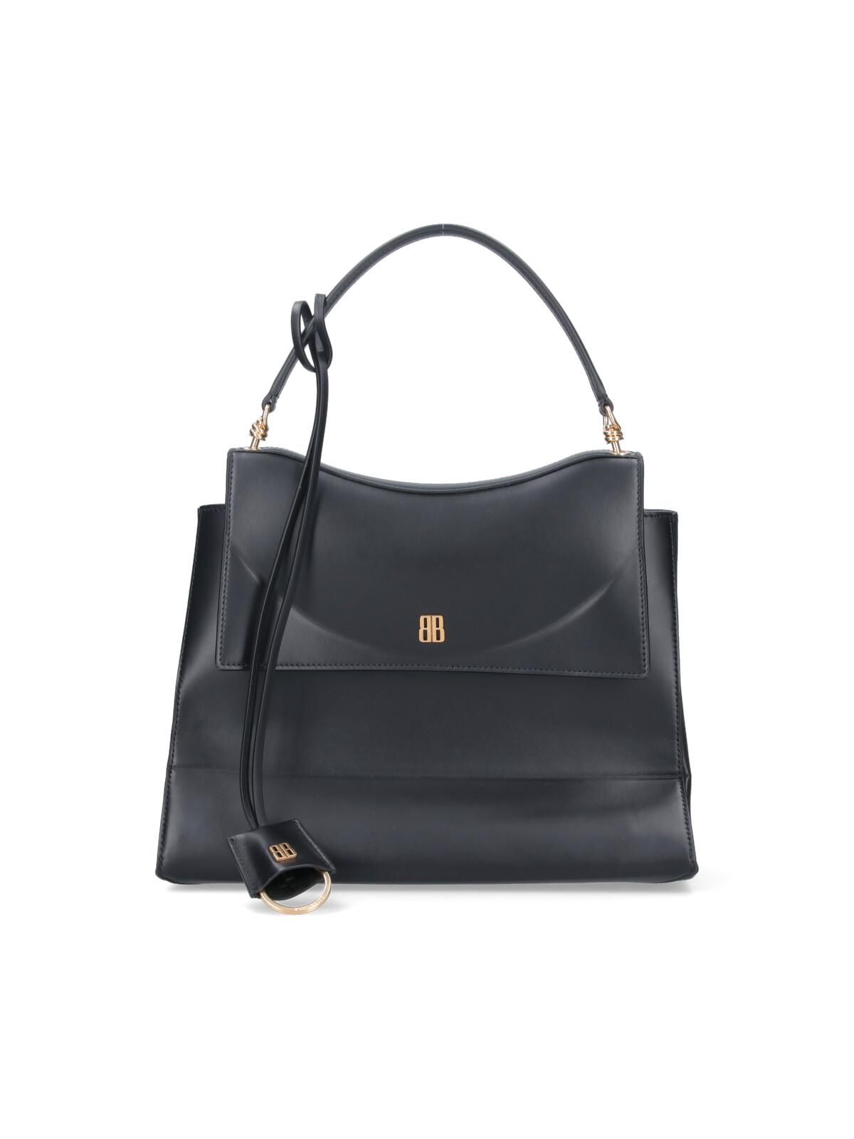 balenciaga bags black calf leather - women
