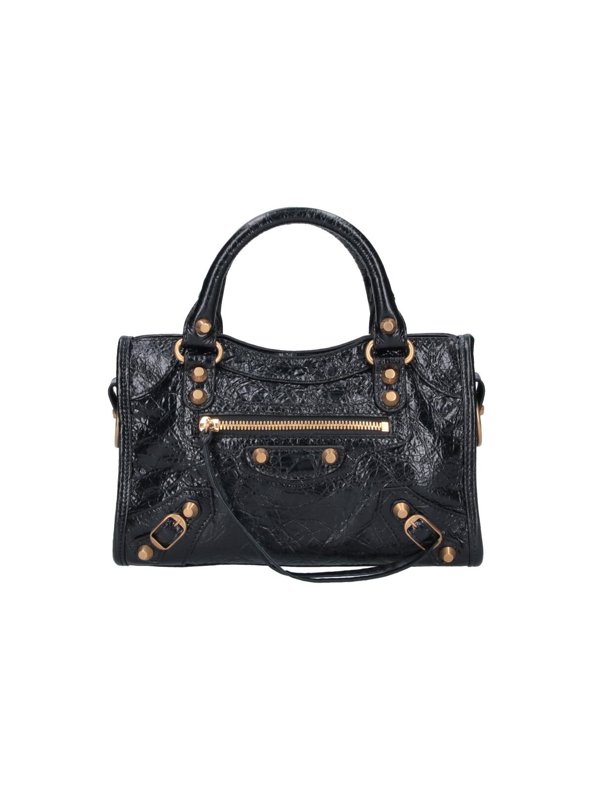 balenciaga bags black lamb leather - women