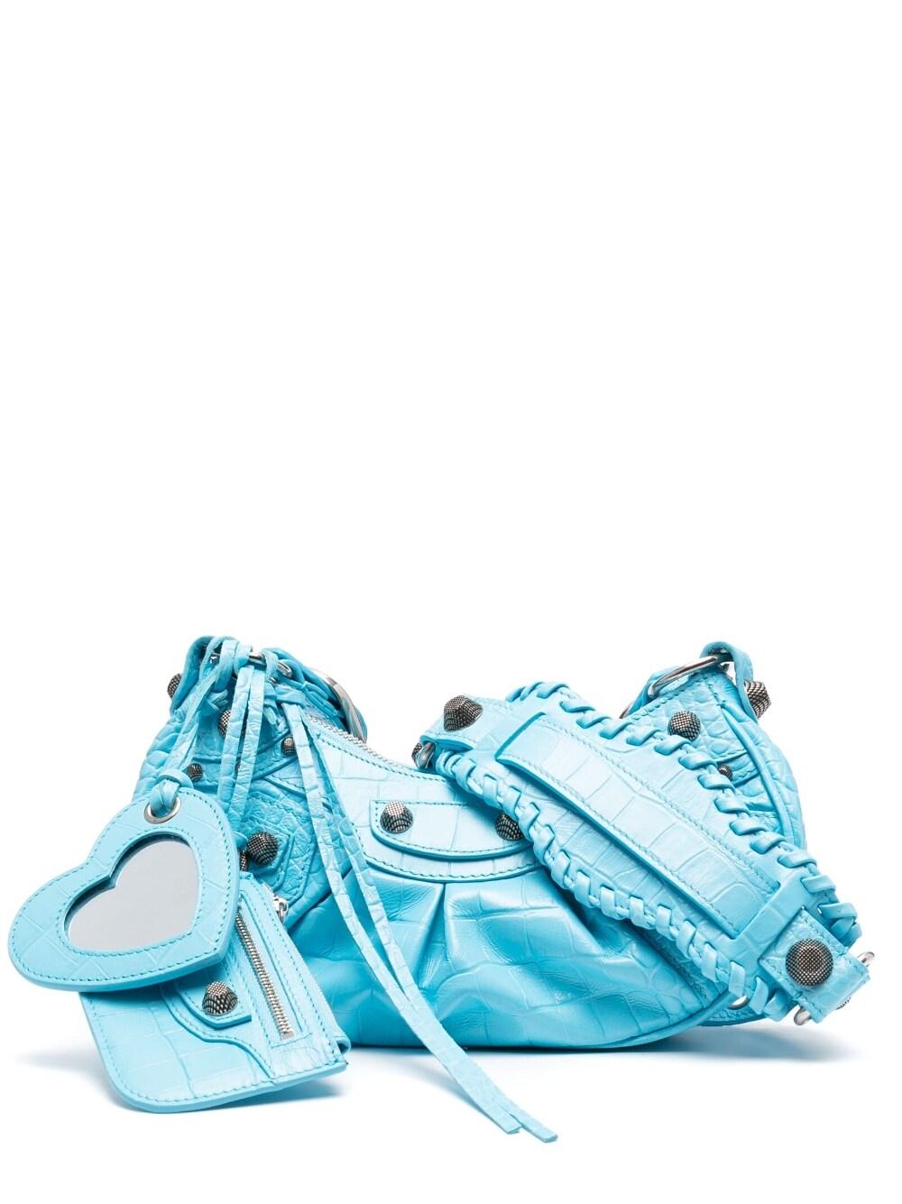 balenciaga bags blue outer: calf leather - women