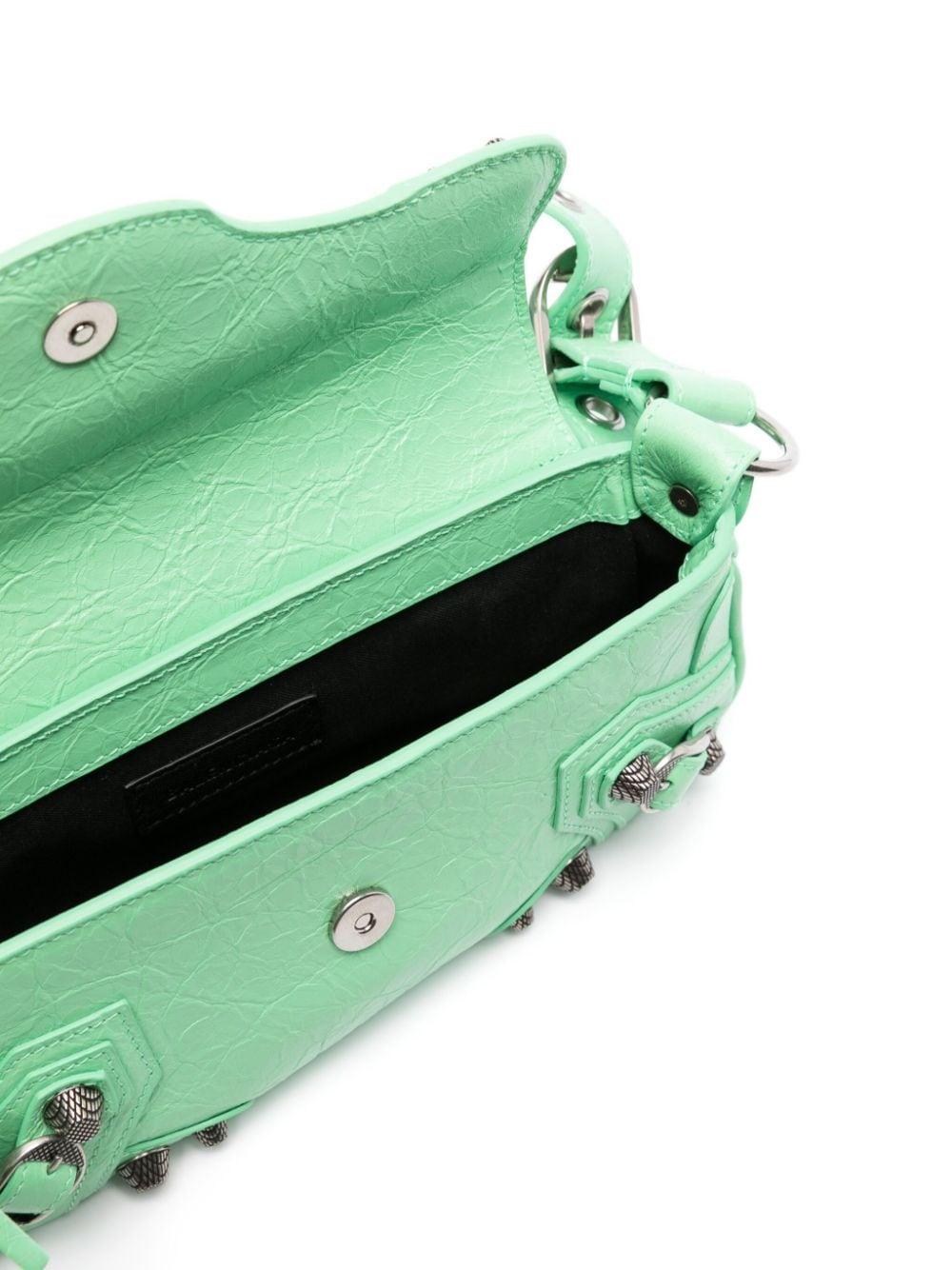 balenciaga bags green leather - women