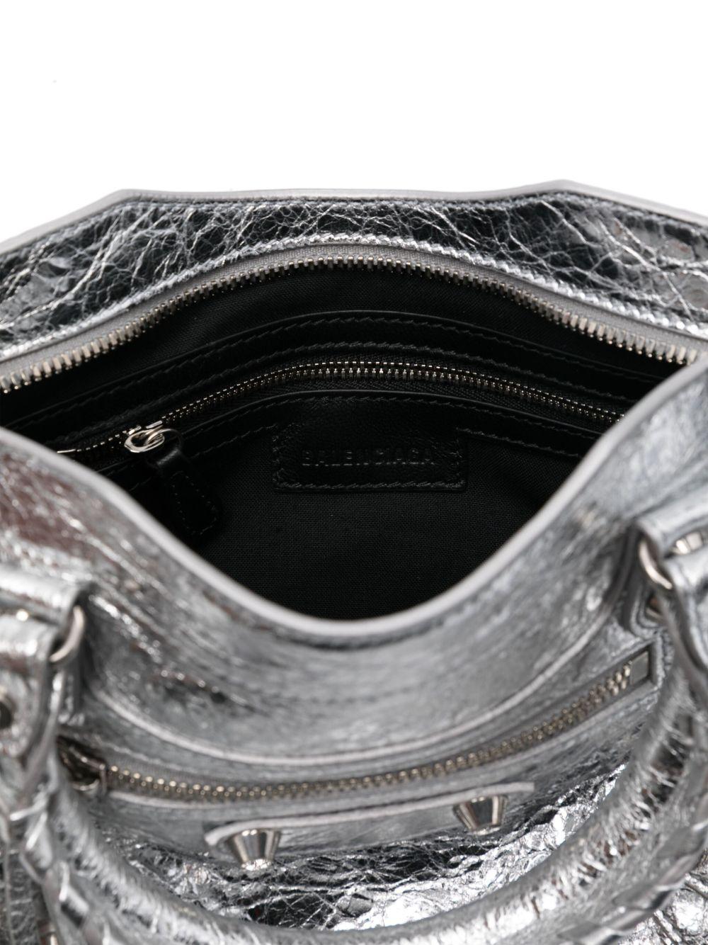 balenciaga bags silver lamb leather - women