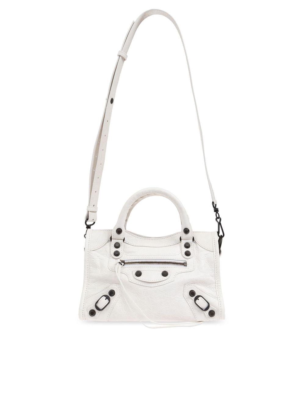 balenciaga bags white lamb leather - women
