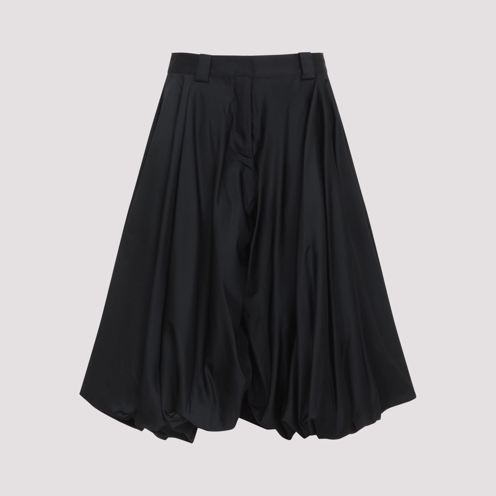 balenciaga balloon bermuda black polyester silk short - women