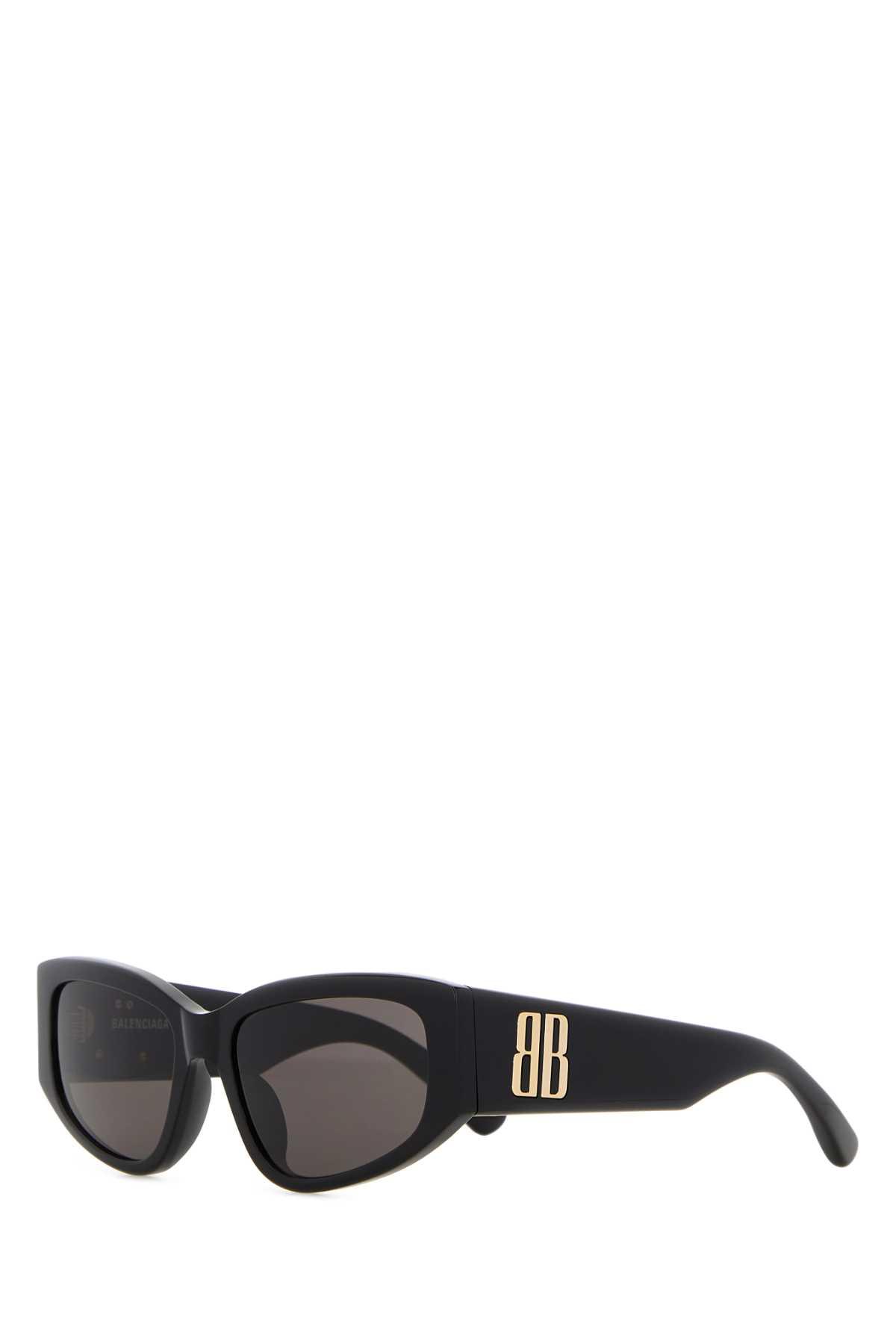 balenciaga black acetate nano sunglasses