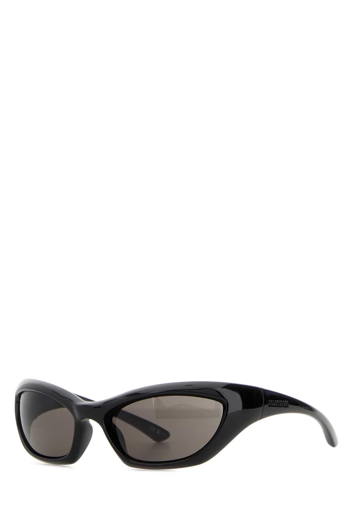 balenciaga black acetate racer sunglasses