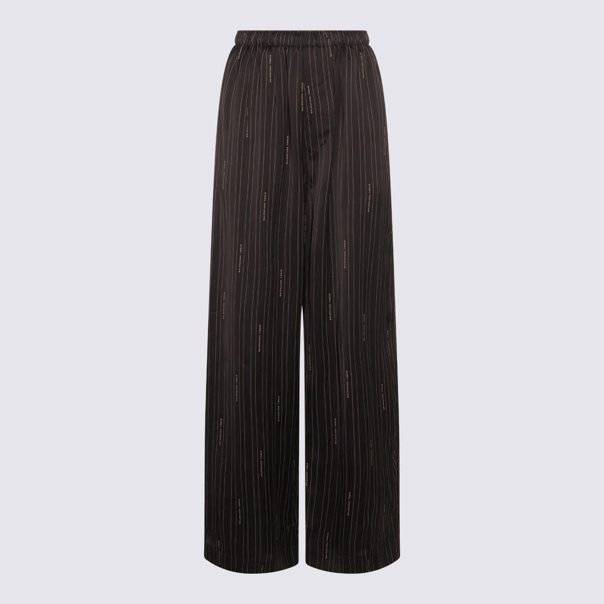 balenciaga black and brown pants