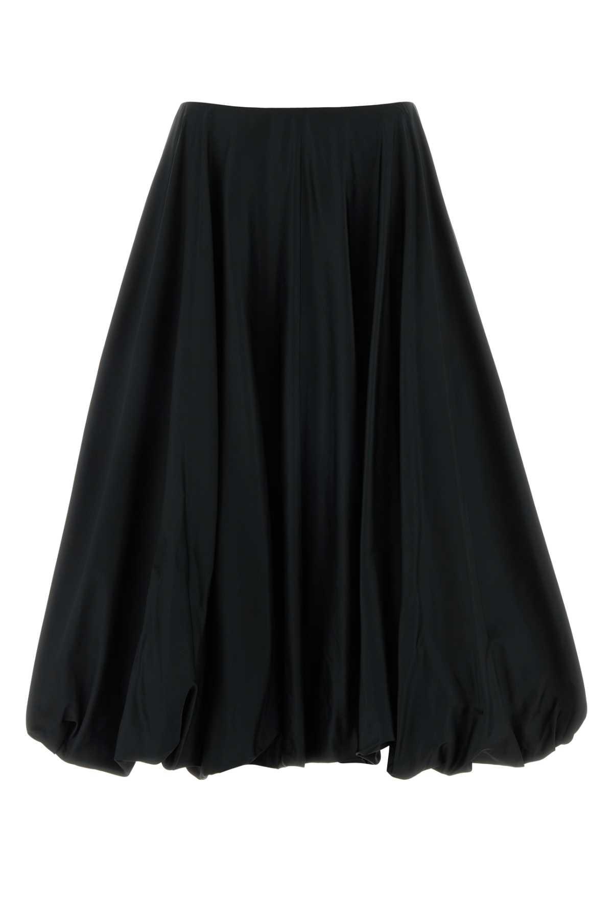 balenciaga black polyester blend skirt