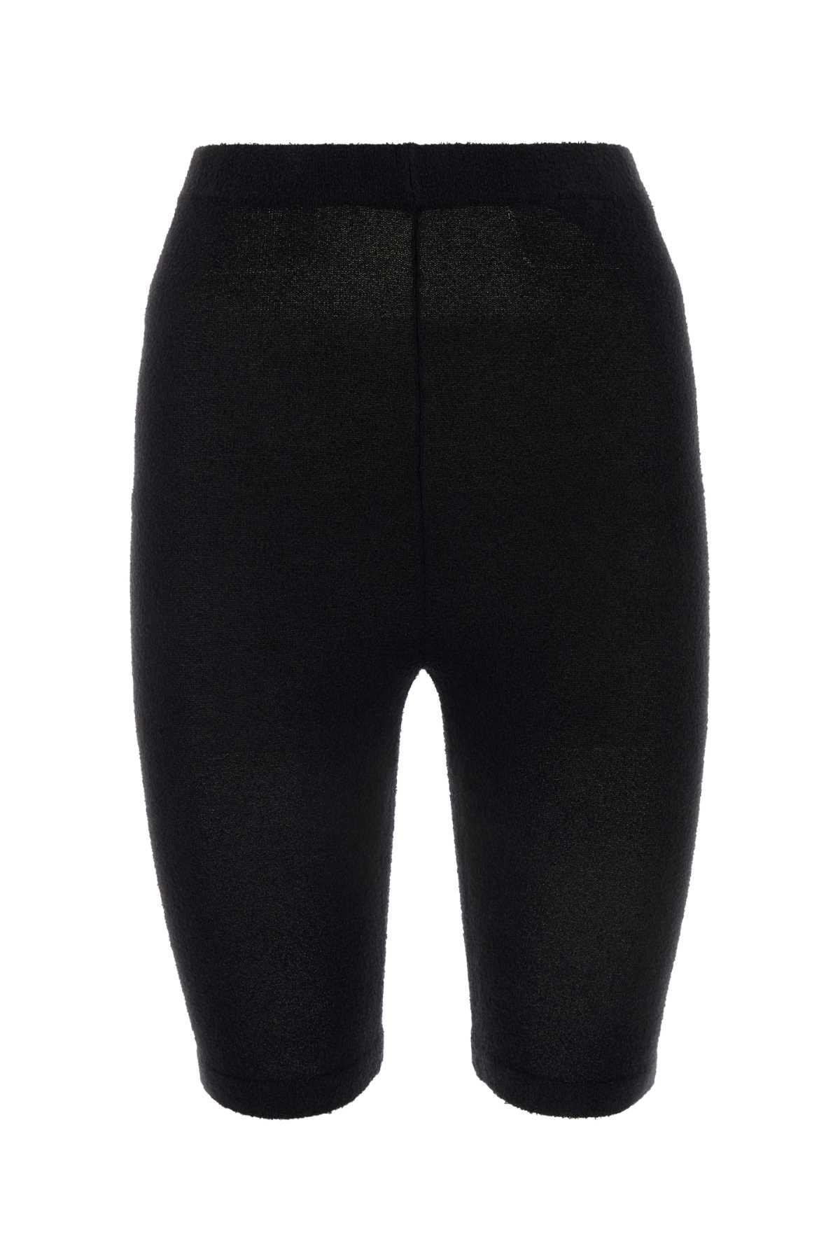 balenciaga black stretch terry fabric leggings