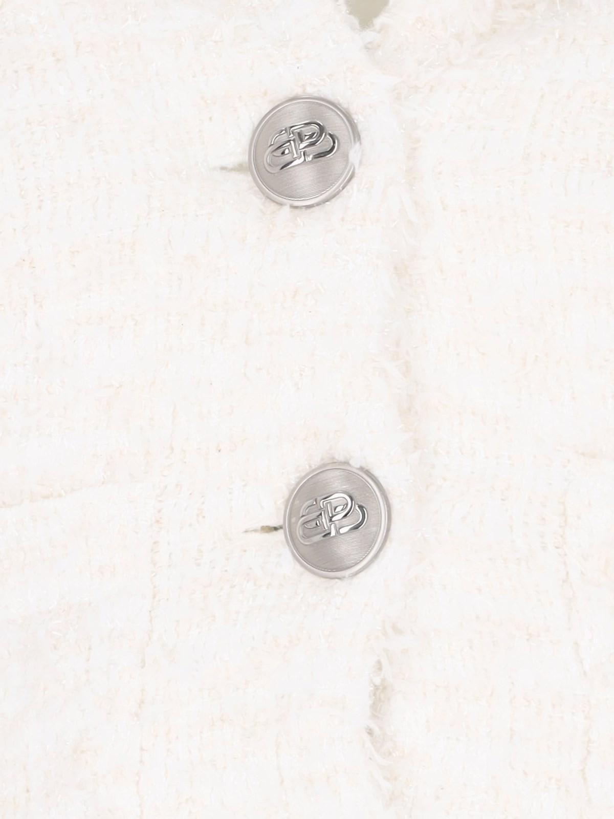 balenciaga button crop cardigan
