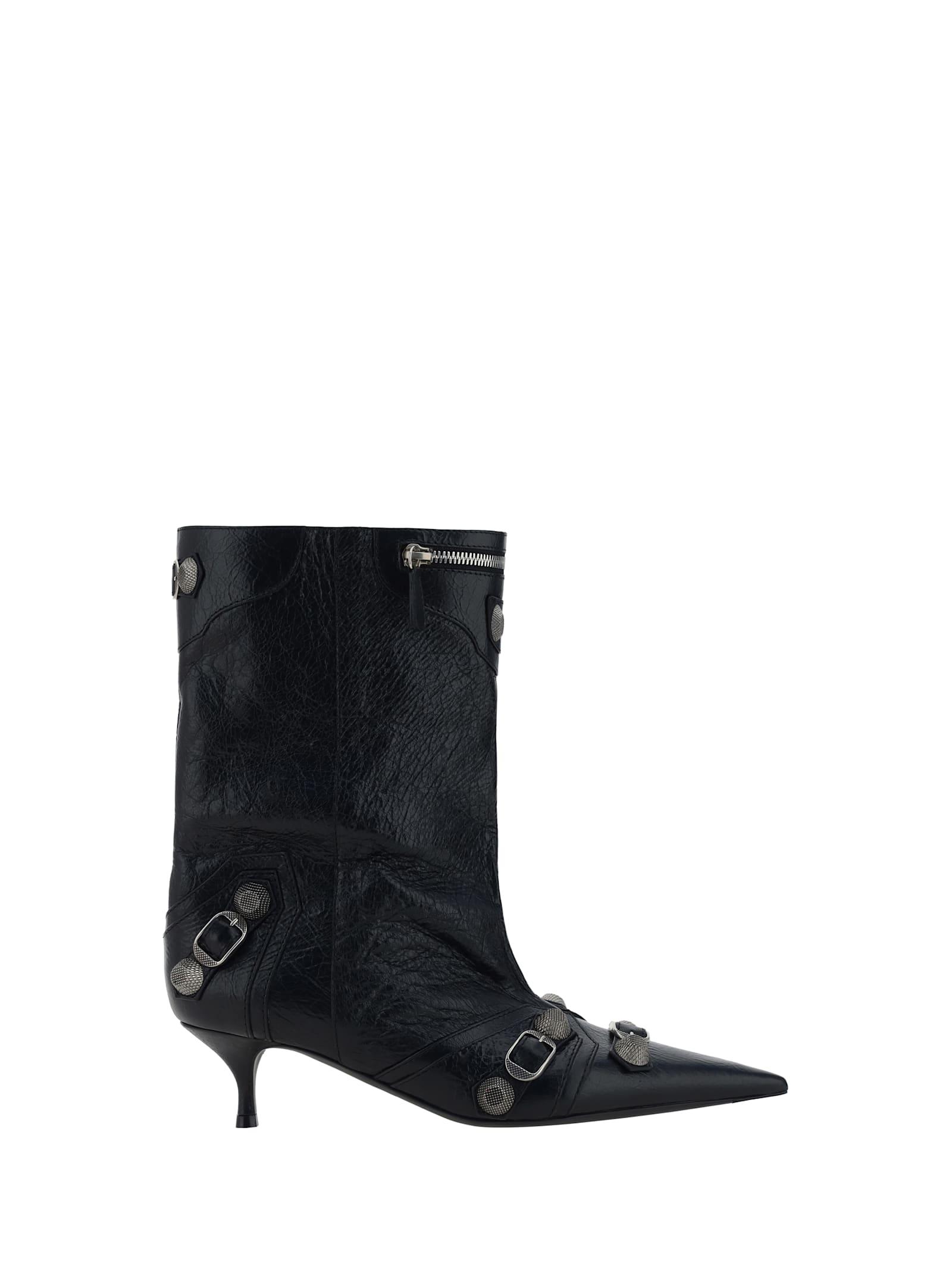 balenciaga cagole leather ankle boots
