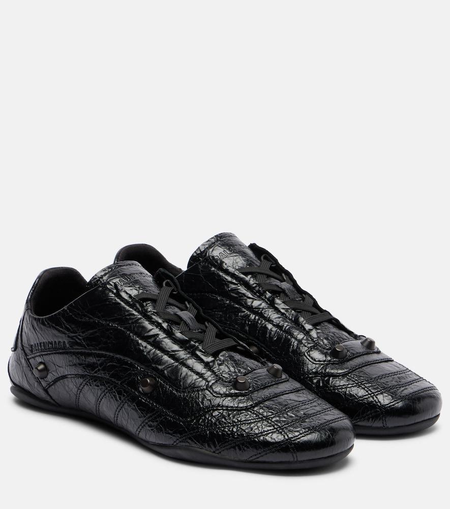 balenciaga city leather sneakers