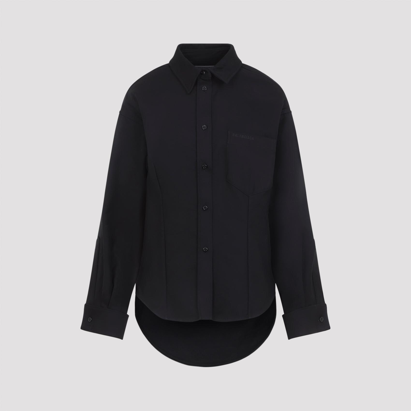 balenciaga classic shirt black cotton - women