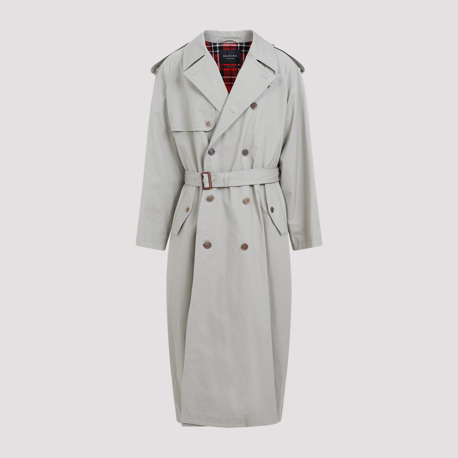 balenciaga coat brown cotton - women