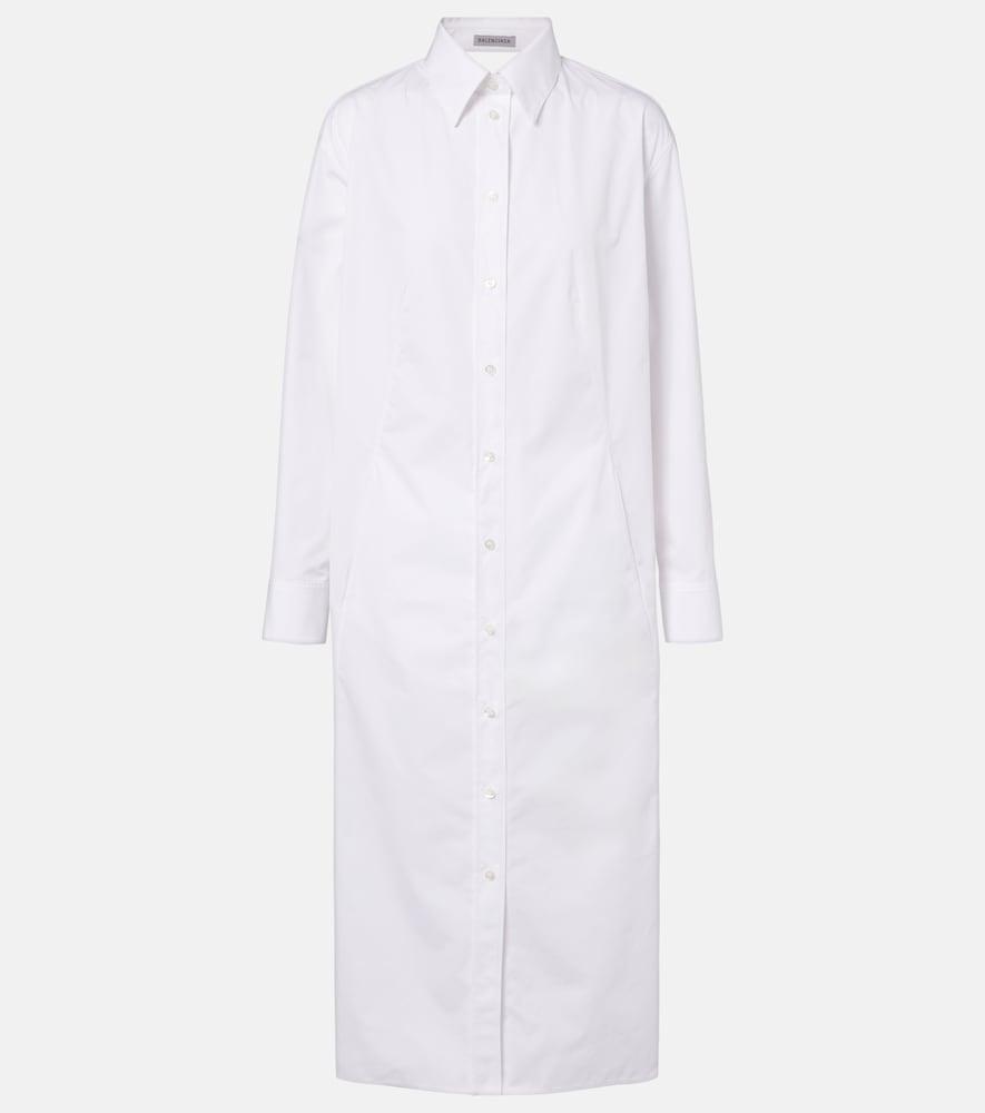 balenciaga cotton poplin shirt dress