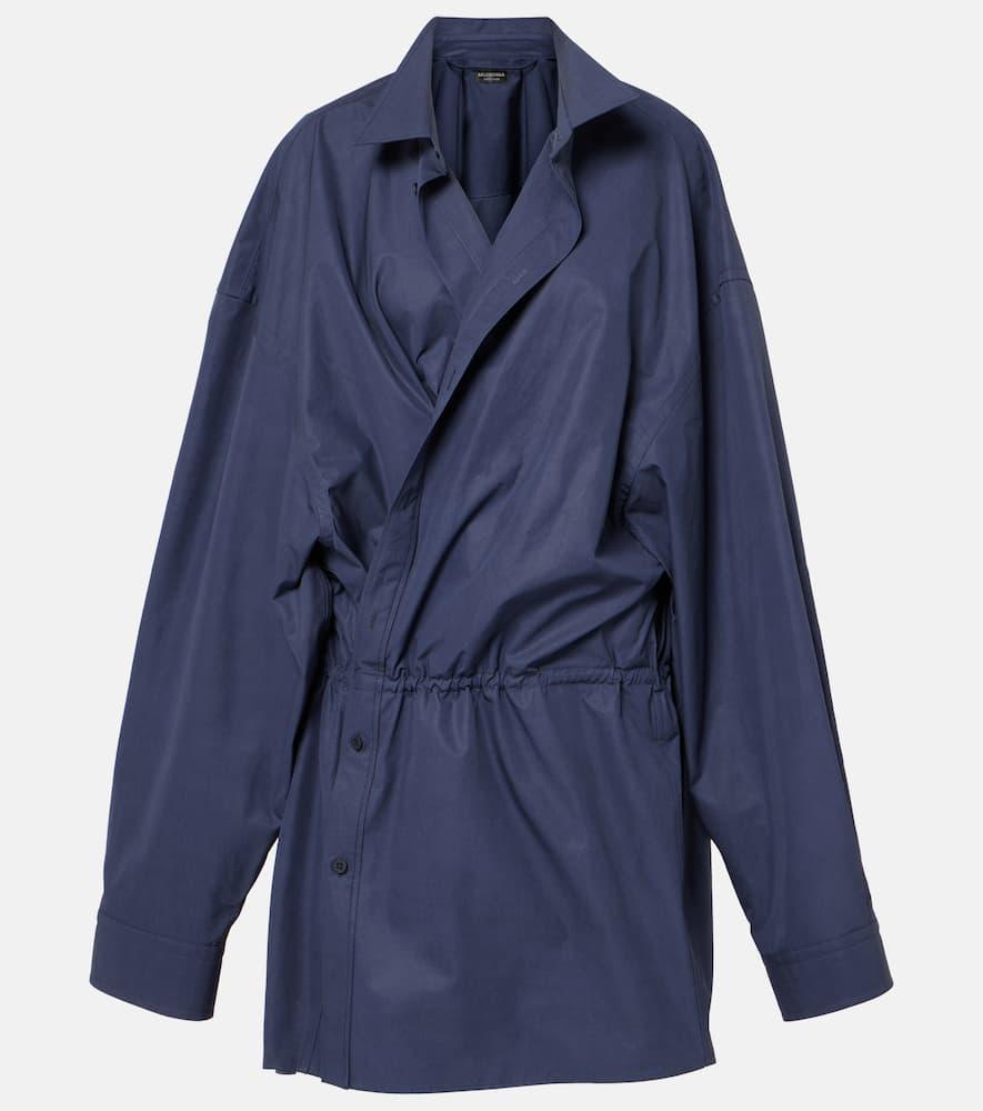 balenciaga cotton poplin shirt dress