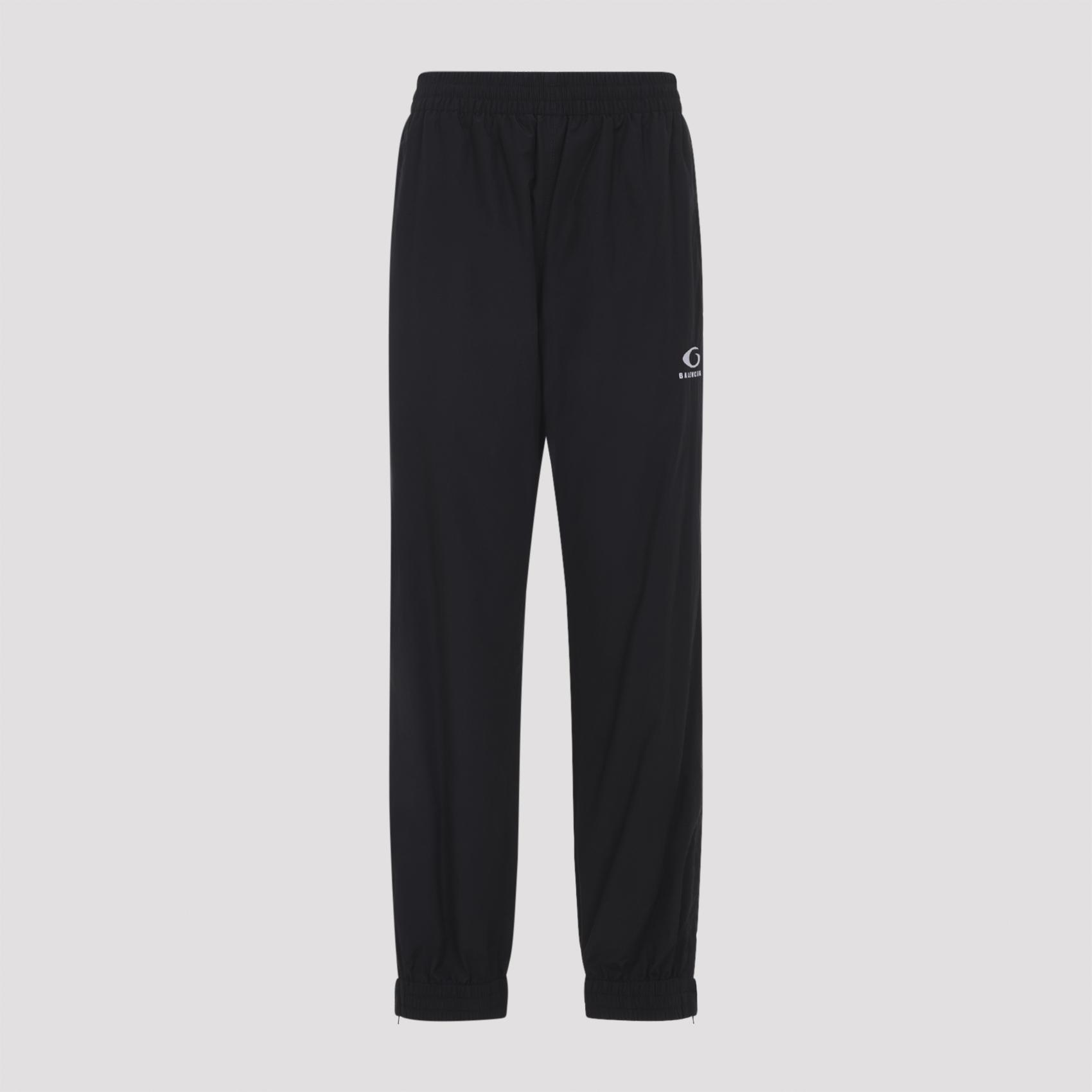balenciaga cotton track pants black polyamide - women