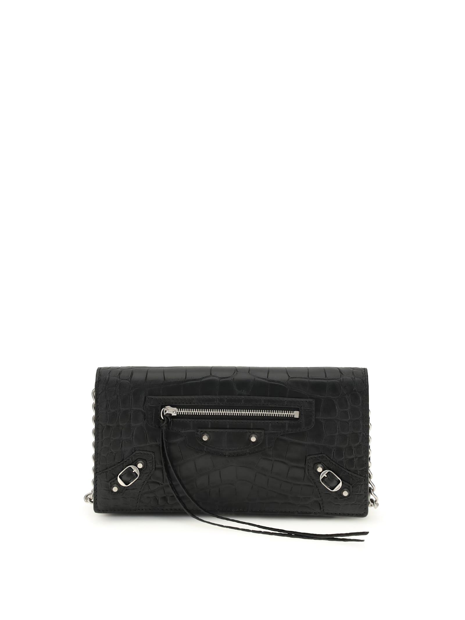 balenciaga crocodile effect shoulder bag