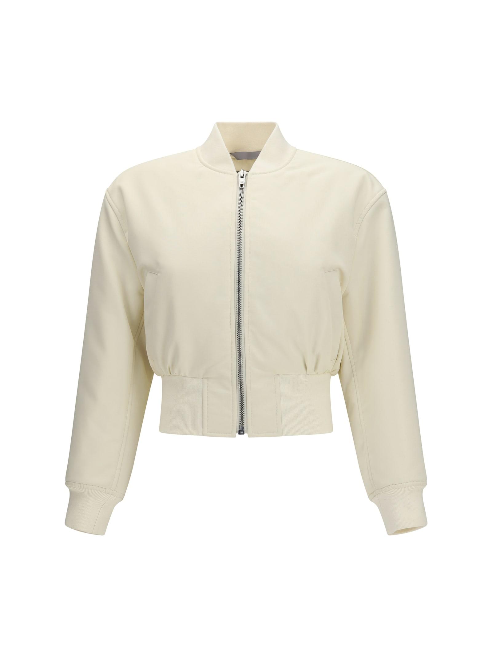 balenciaga cropped bomber jacket in technical faille