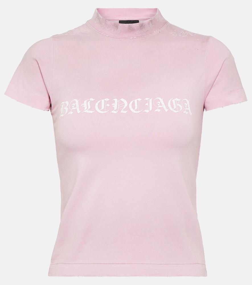 balenciaga cropped cotton jersey t