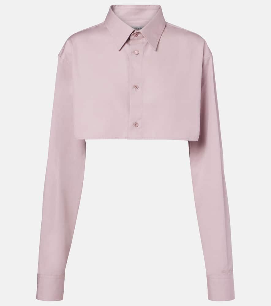 balenciaga cropped cotton shirt