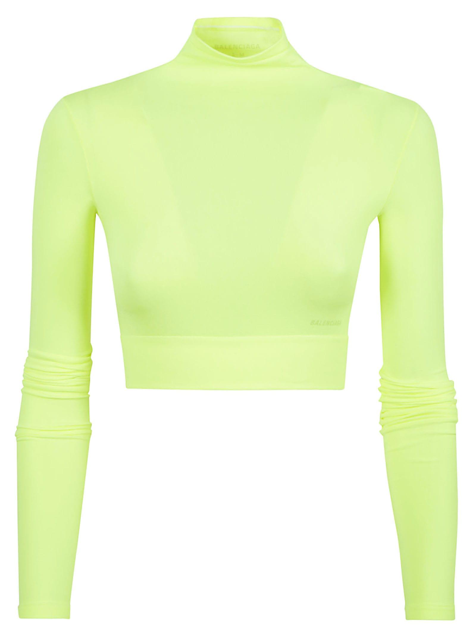 balenciaga cropped turtleneck top
