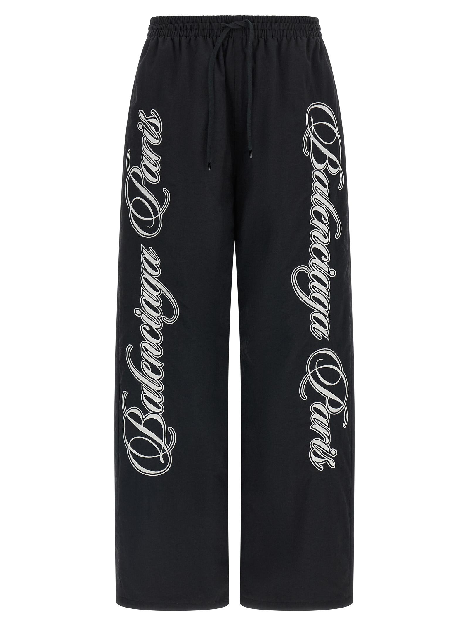 balenciaga cursive reversible pants multicolor polyamide - women