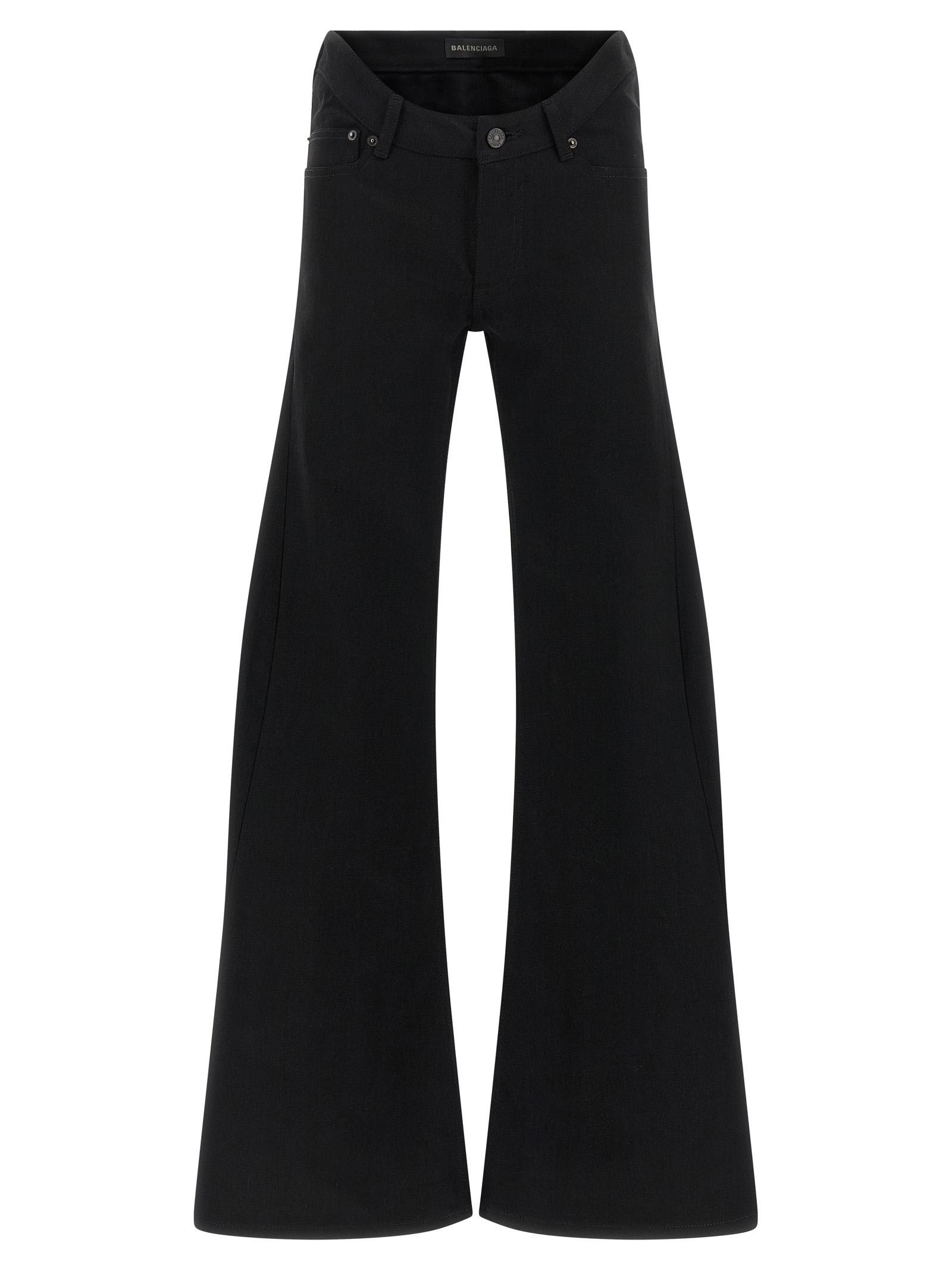 balenciaga curved waist jeans black cotton - women