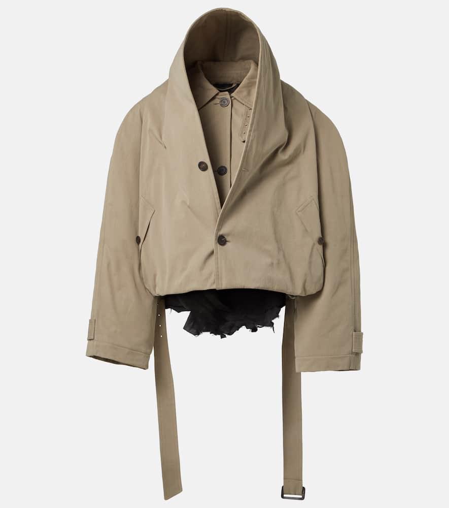 balenciaga deconstructed cotton twill trench coat