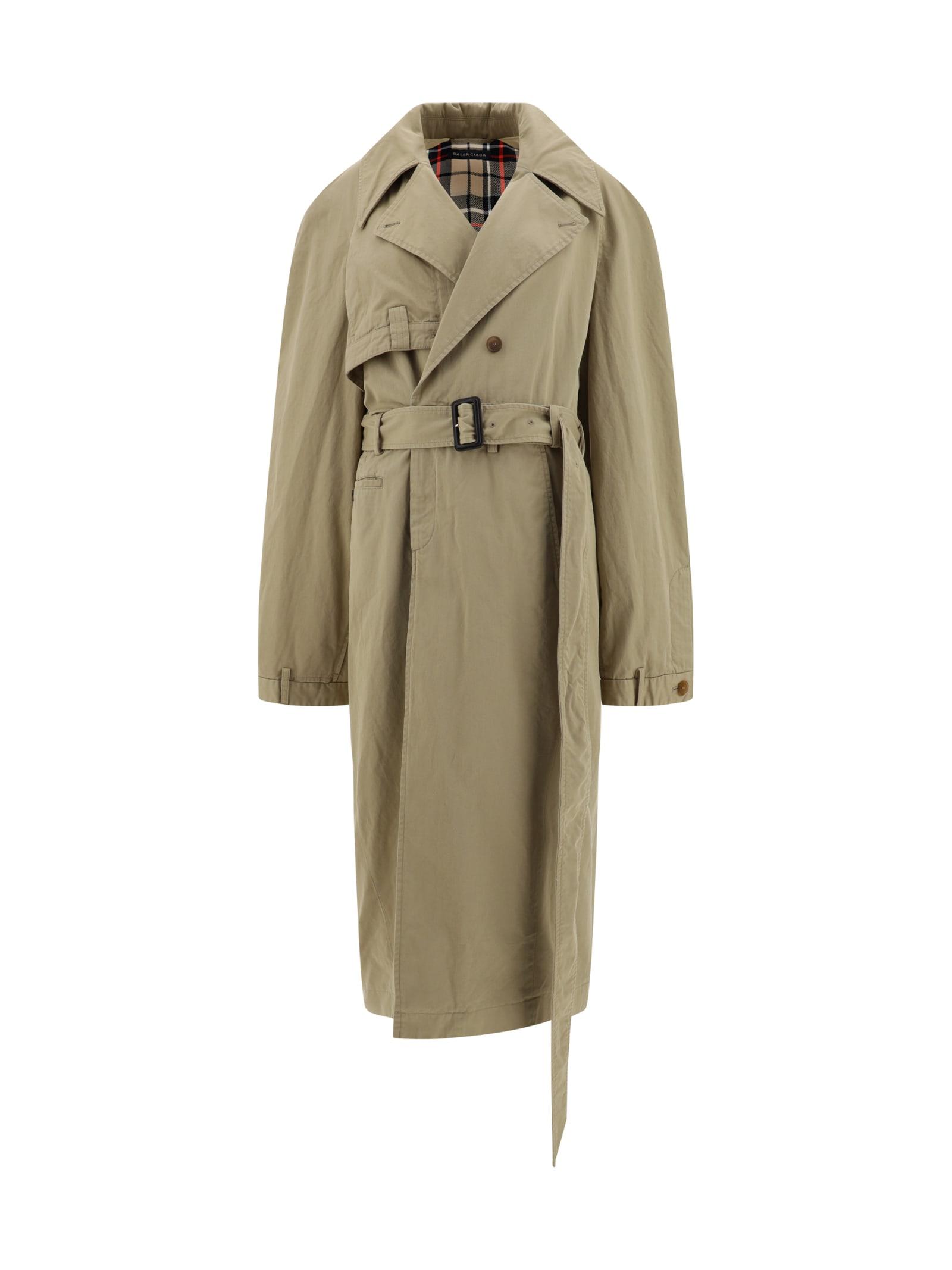 balenciaga deconstructed gabardine trench coat