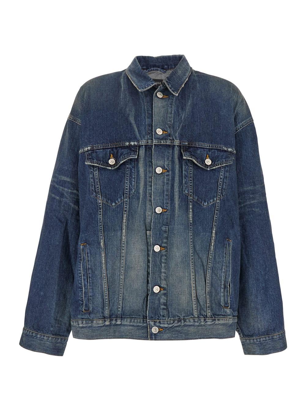 balenciaga denim oversize jacket