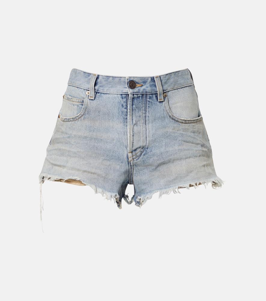 balenciaga denim shorts