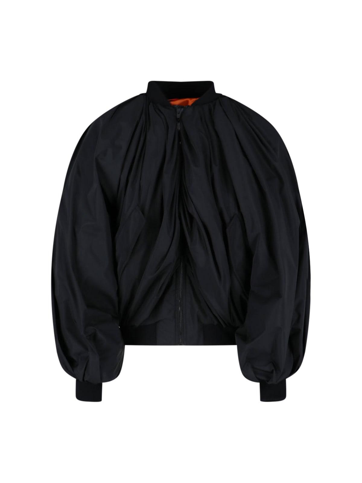 balenciaga draped bomber jacket