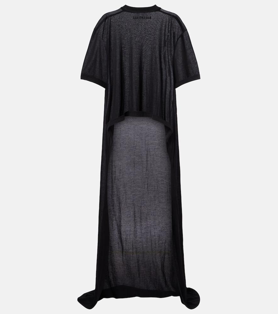 balenciaga draped cotton jersey t
