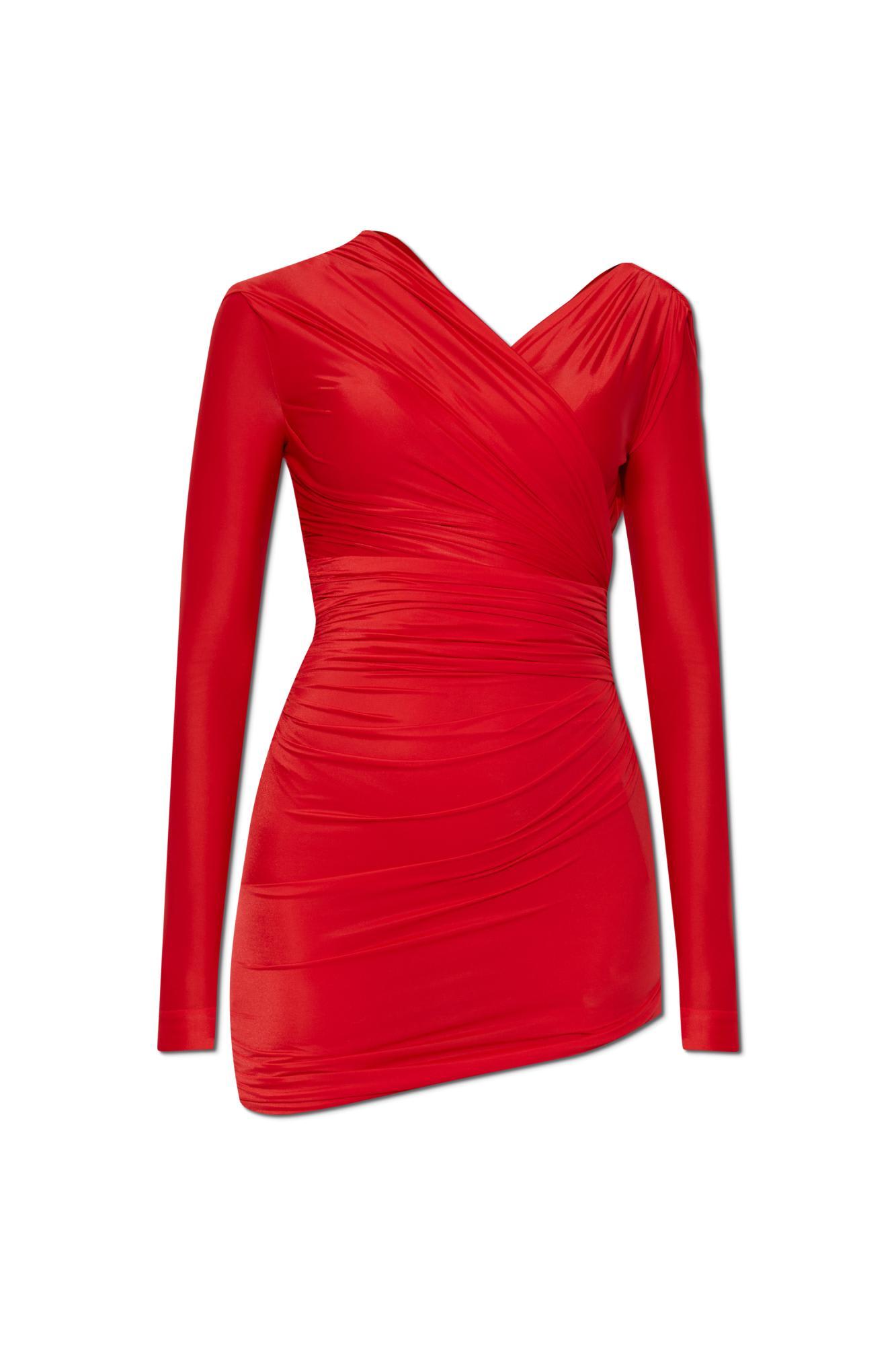 balenciaga draped dress