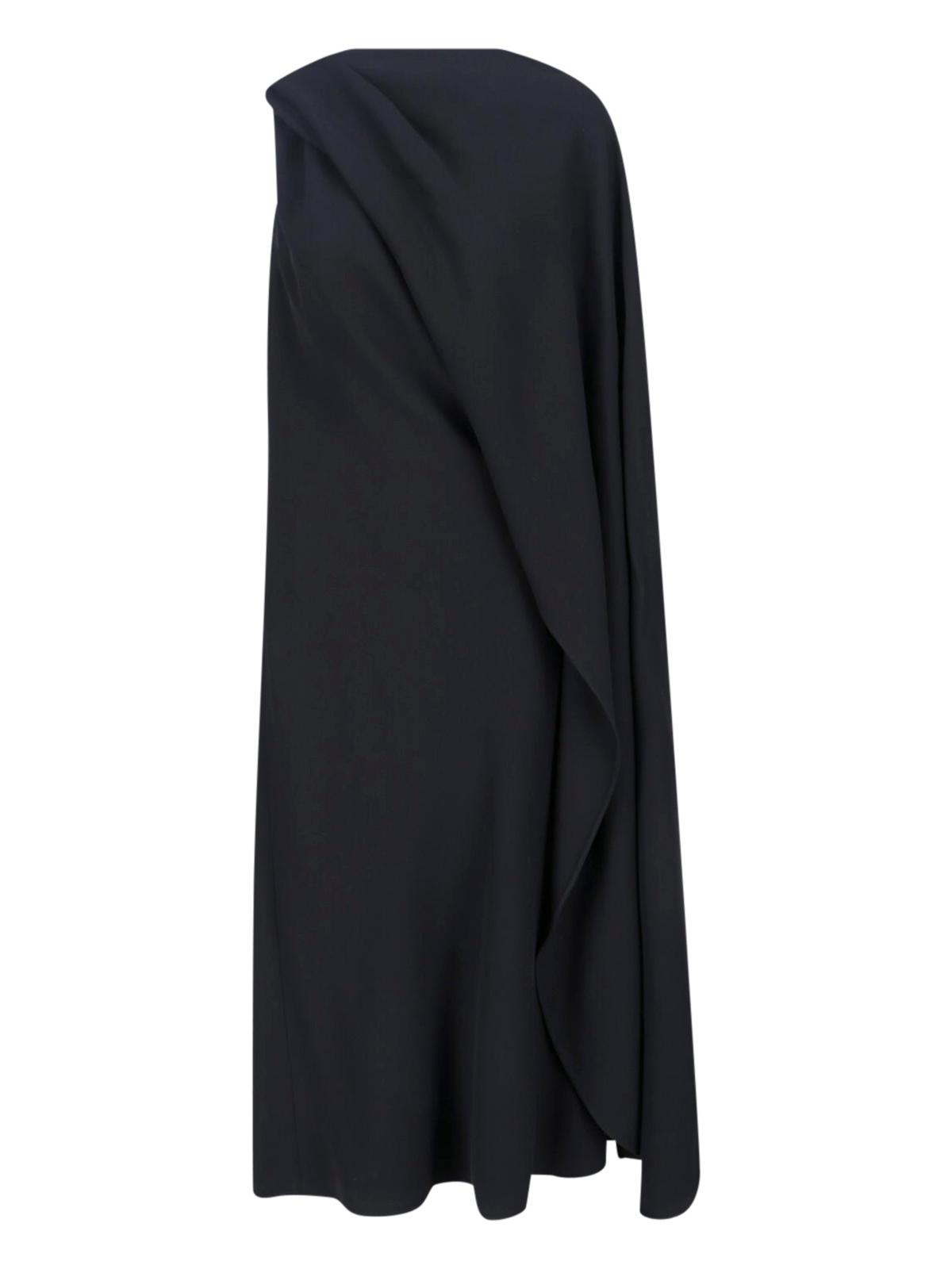 balenciaga dresses black silk - women