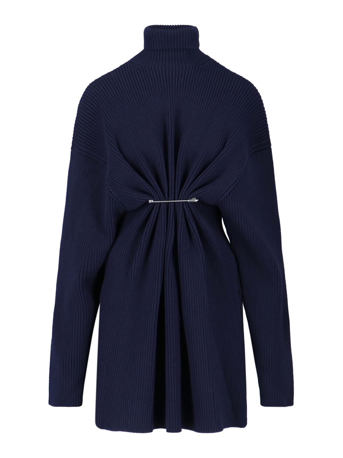 balenciaga dresses blue wool - women