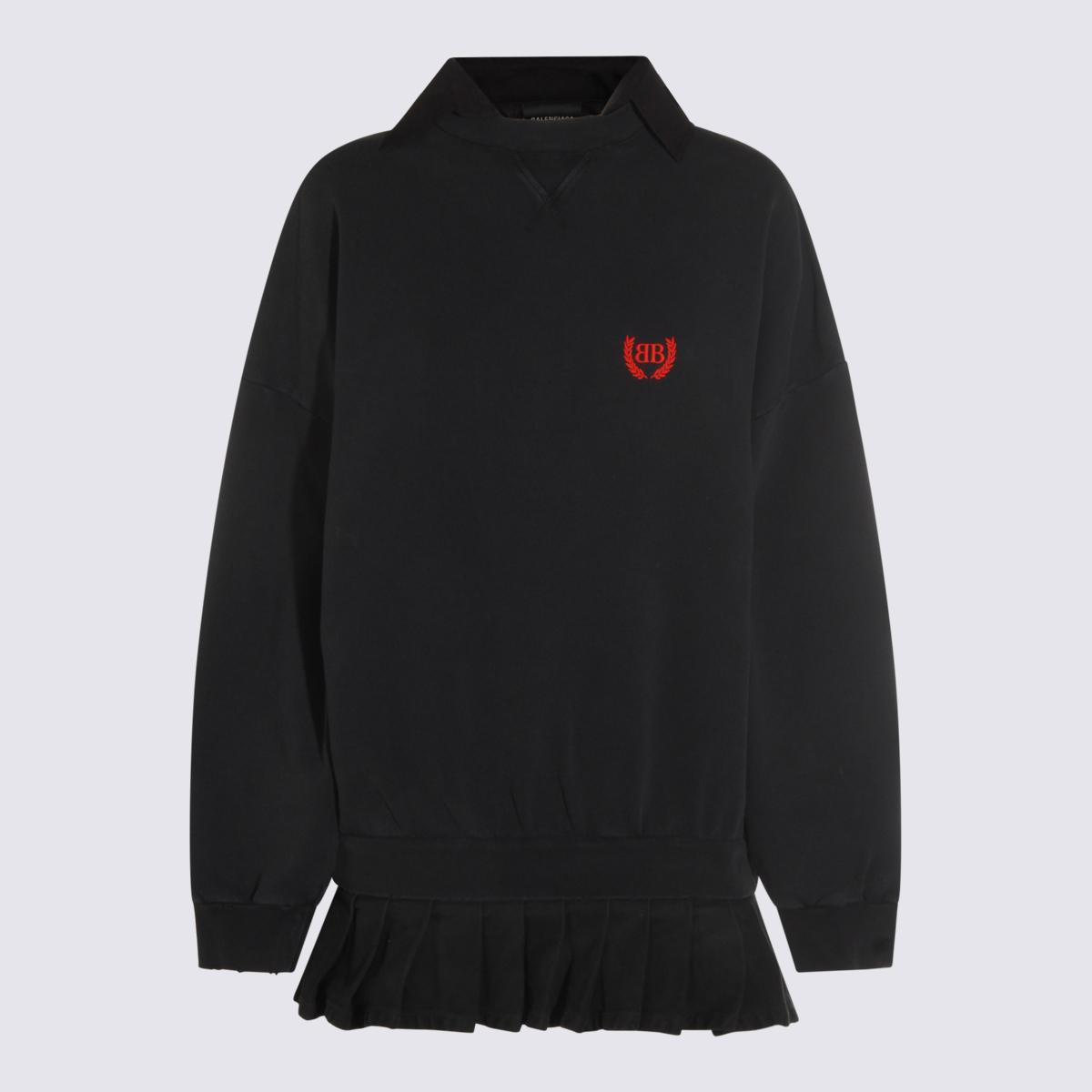 balenciaga dresses faded black _100 % co - women