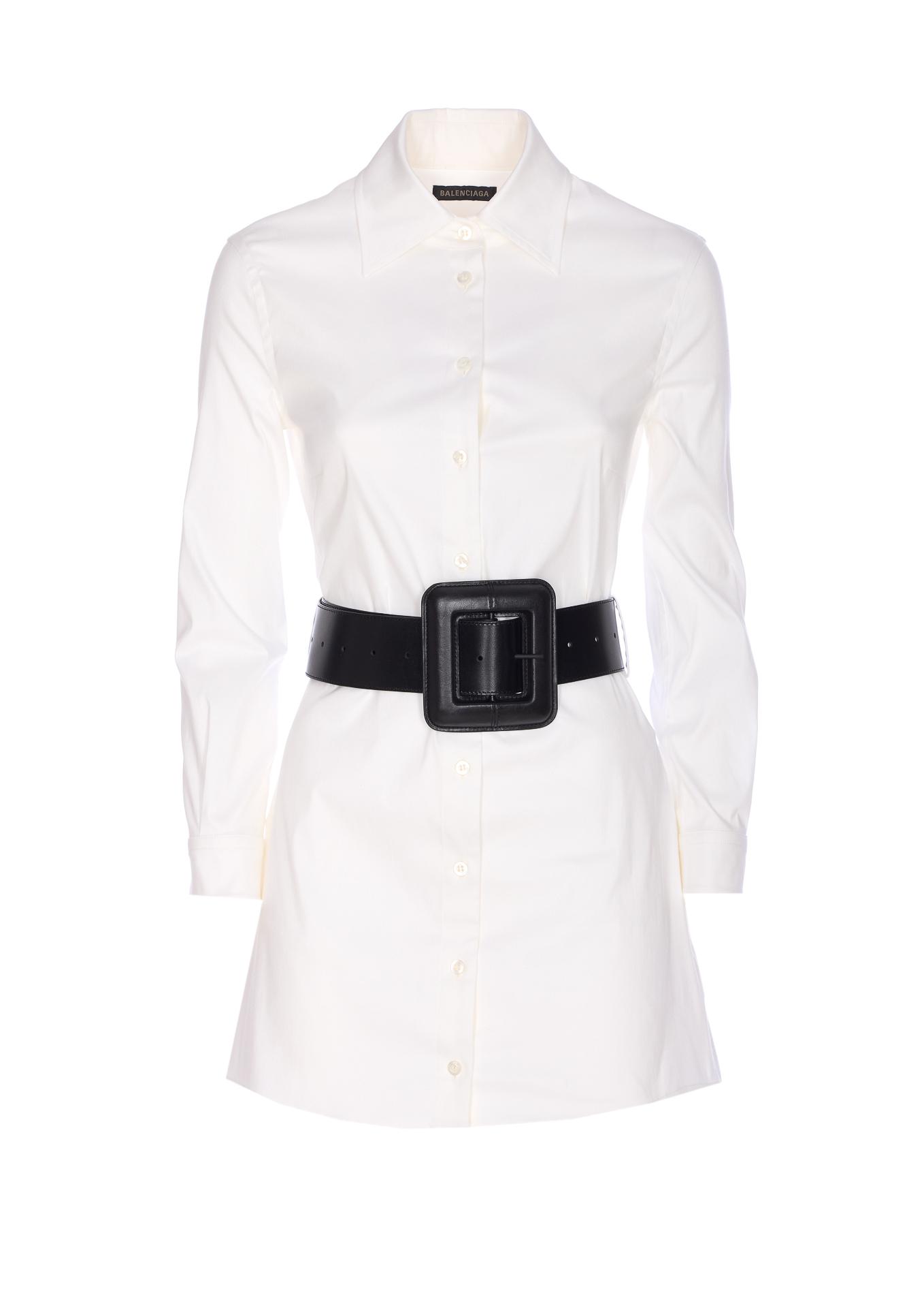 balenciaga dresses white cotton - women