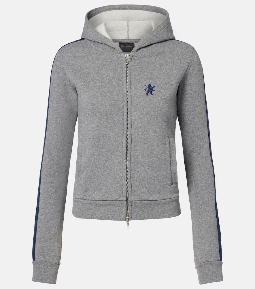 balenciaga embroidered cotton zip